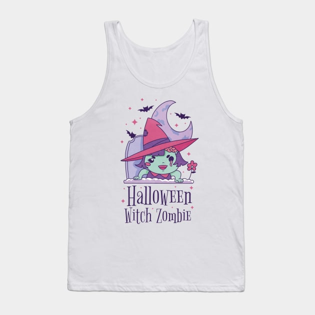 Cute zombie witch child Tank Top by Picasso_design1995